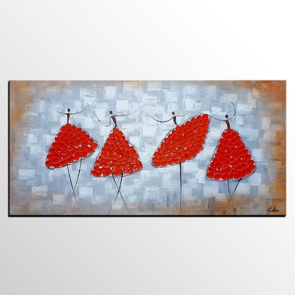 Modern Canvas Painting for Sale, Impasto Painting, Acrylic Abstract Painting, Ballet Dancer Painting, Modern Paintings, Paintings for Dining Room-Grace Painting Crafts