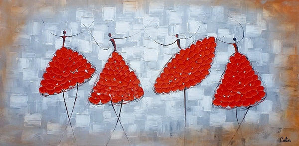Modern Canvas Painting for Sale, Impasto Painting, Acrylic Abstract Painting, Ballet Dancer Painting, Modern Paintings, Paintings for Dining Room-Grace Painting Crafts