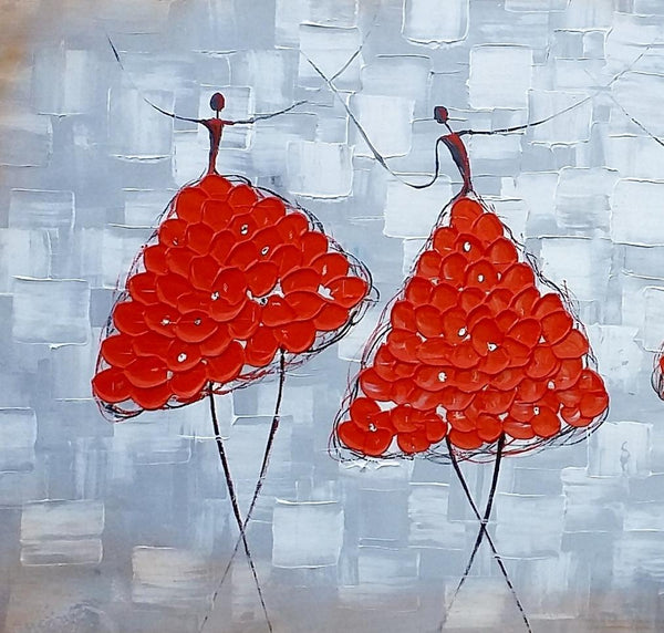 Modern Canvas Painting for Sale, Impasto Painting, Acrylic Abstract Painting, Ballet Dancer Painting, Modern Paintings, Paintings for Dining Room-Grace Painting Crafts