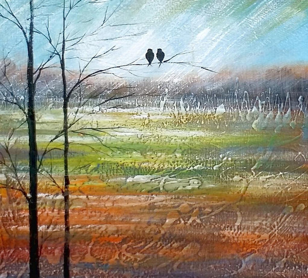 Large Acrylic Painting, Simple Canvas Painting, Abstract Painting for Sale, Love Birds Painting, Paintings for Bedroom, C-Grace Painting Crafts
