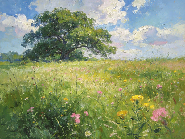 Hand Painted Canvas Art, The Wild in Full Bloom of Spring, Original Wall Paintings, Original Artwork Small Paintings, Small Landscape Paintings, On Canvas Small Paintings-Grace Painting Crafts