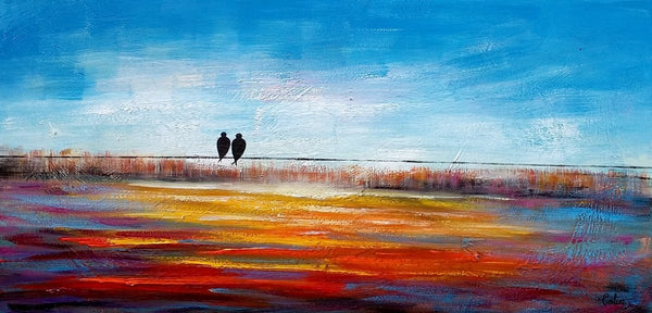 Original Abstract Painting, Love Birds Painting, Dining Room Wall Art Paintings, Modern Abstract Painting, Simple Canvas Painting, C-Grace Painting Crafts