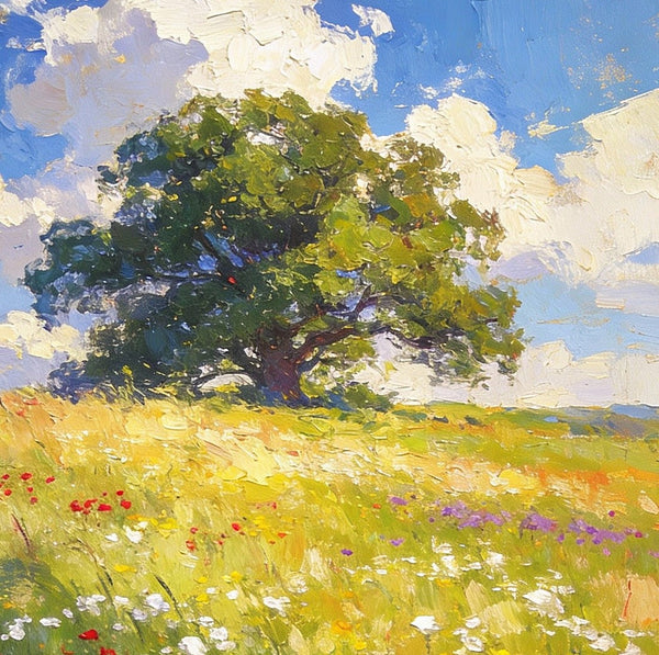 Spring Awakens the Wild, Landscape Oil Paintings, Original Small Paintings on Canvas, Heavy Texture Oil Paintings, Small Paintings on Canvas, Hand Painted Canvas Art-Grace Painting Crafts