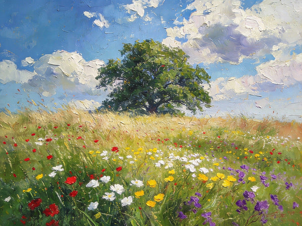 On Canvas Small Paintings, Spring Awakens the Wild, Hand Painted Canvas Art, Small Landscape Paintings, Original Oil Paintings, Small Wall Art Paintings-Grace Painting Crafts