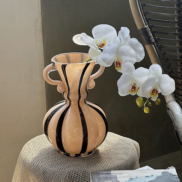 Creative Modern Vases for Living Room, Flower Vases on Table, Modern Glass Flower Vases, Glass Flower Vases, Handmade Glass Bud Vases-Grace Painting Crafts
