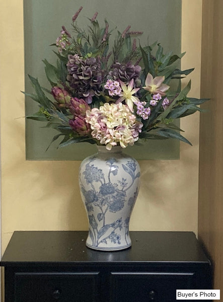 Large Bunch of Flowers Arrangement, Faux Silk Floral Table Centerpiece, Creative Flower Arrangement Ideas for Interior Design, Modern Artificial Floral Arrangement-Grace Painting Crafts