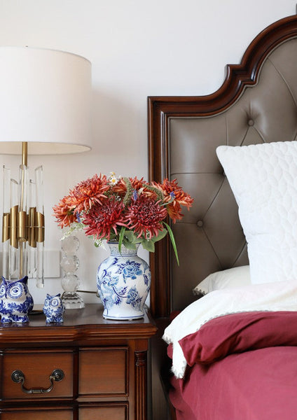 Handmade Flower Vase, Vintage Flower Vases on Dining Table, Porcelain Flower Vases, Centerpiece Ceramic Bouquet Vases-Grace Painting Crafts