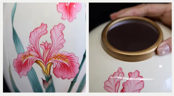 Centerpiece Ceramic Bouquet Vases, Handmade Modern Flower Vase, Large Flower Vases on Dining Table, Porcelain Flower Vases-Grace Painting Crafts