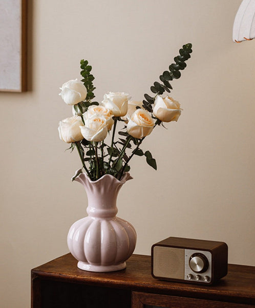 Ceramic Bud Vases, Small Flower Vases on Table, Handmade Water Holding Flower Vase, Rustic Porcelain Flower Vases-Grace Painting Crafts