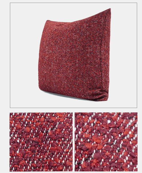 Large Abstract Throw Pillows for Couch, Contemporary Throw Pillow for Living Room, Red Modern Square Pillows, Modern Sofa Throw Pillows-Grace Painting Crafts