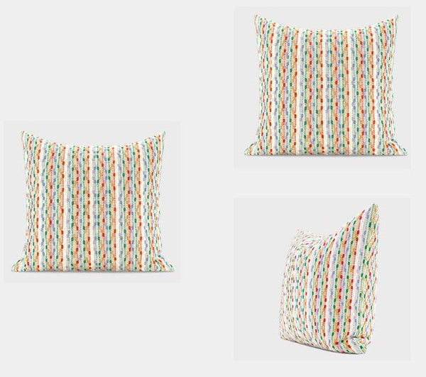 Multicolor Square Modern Throw Pillows for Couch, Colorful Contemporary Modern Sofa Pillows, Simple Decorative Throw Pillows, Large Throw Pillow for Interior Design-Grace Painting Crafts