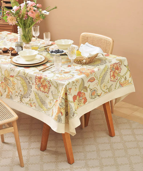 Extra Large Rectangle Tablecloth for Dining Room Table, Country Farmhouse Tablecloth, Square Tablecloth for Round Table, Rustic Table Covers for Kitchen-Grace Painting Crafts