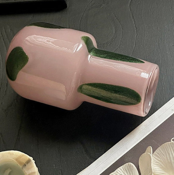 Handmade Glass Bud Vases, Flower Vases on Table, Vintage Small Glass Flower Vases, Water Holding Flower Vases-Grace Painting Crafts