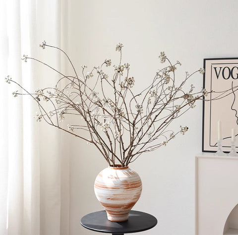 Dried Chinese Tallow Tree Twigs, Natural Decorations, 30 Inch Dried Long Twigs, Flower Arrangement, Handmade Artificial Flower, Natural Dried Branches-Grace Painting Crafts