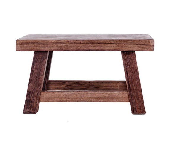 Shoe-changing Stool, Solid Wood low Stool, Wenge Wood Stool, Children's Wooden Stool, Sofa Stool, Dining Table Stool-Grace Painting Crafts