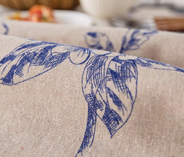 Dining Room Flower Table Cloths, Large Rectangular Table Covers for Kitchen, Farmhouse Table Cloth, Wedding Tablecloth, Square Tablecloth for Oval Table-Grace Painting Crafts