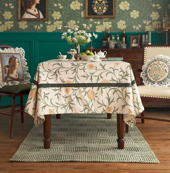 Large Modern Rectangle Tablecloth Ideas for Dining Table, Square Tablecloth for Coffee Table, Farmhouse Table Cloth, Wedding Tablecloth, Outdoor Picnic Tablecloth-Grace Painting Crafts