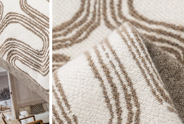 Large Contemporary Throw Pillow for Interior Design, Abstract Decorative Throw Pillows, Geometric Square Modern Throw Pillows for Couch-Grace Painting Crafts