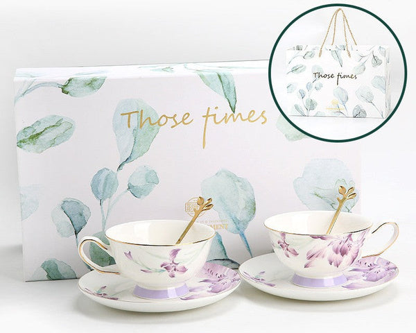 Elegant Coffee Cup, Porcelain Coffee Cup, Ceramic Tea Cup Set, Luxury Tea Cup with Saucer, Porcelain Tea cups, British Tea Cup Set, Afternoon Tea Cup with Saucer Set-Grace Painting Crafts