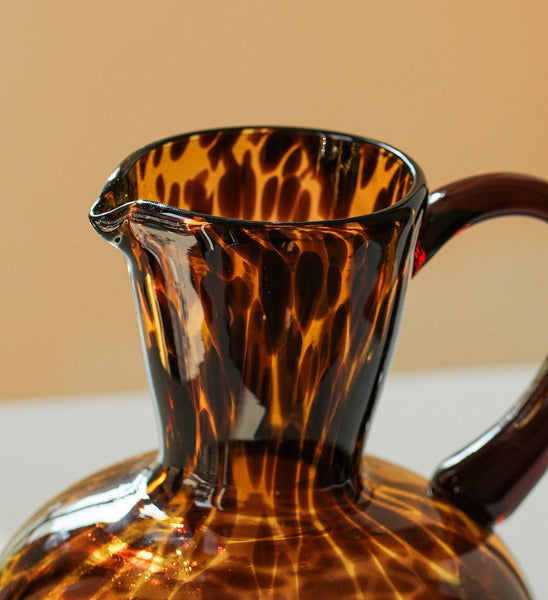 Handmade Modern Vases for Bedroom, Decorative Glass Vase, Mid Century Glass Vases, Centerpiece Contemporary Vases on Table, Modern Glass Vase for Flowers-Grace Painting Crafts