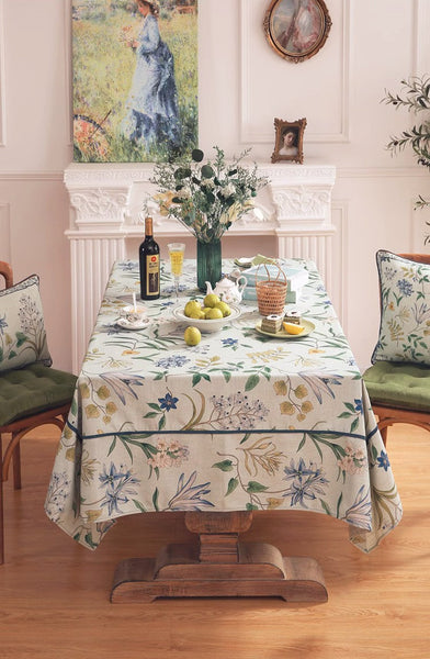 Linen Farmhouse Table Cloth, Large Modern Rectangle Tablecloth Ideas for Dining Table, Square Linen Tablecloth for Round Dining Room Table-Grace Painting Crafts