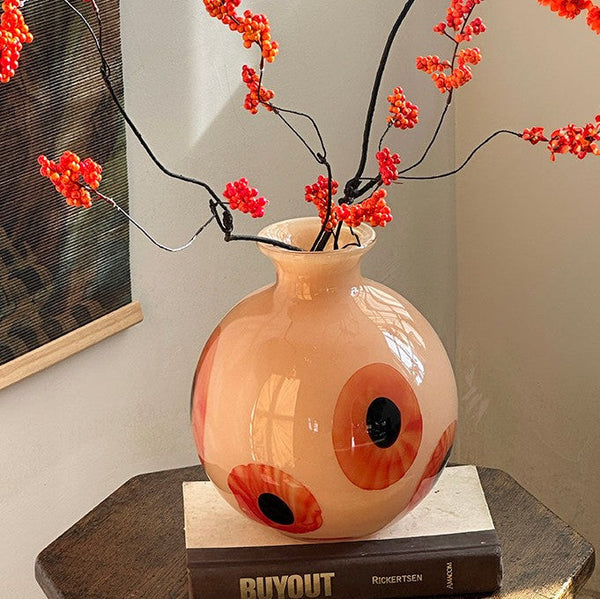 Unique Modern Vases for Flowers, Flower Vases on Table, Glass Bud Vases, Handmade Vintage Glass Flower Vases-Grace Painting Crafts