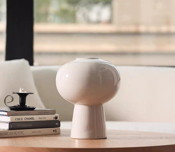 Contemporary Vases on Dining Table, Centerpiece Ceramic Bouquet Vases, Porcelain Vases for Modern Home Decor, Handmade Modern Flower Vase-Grace Painting Crafts