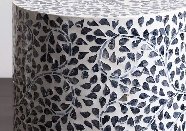 Portable Casual Side Table, Contemporary Round Side Table, Creative Coffee Table, Bedside Small Side Table, Shell Small Sofa Side Table, Contemporary Side Table-Grace Painting Crafts
