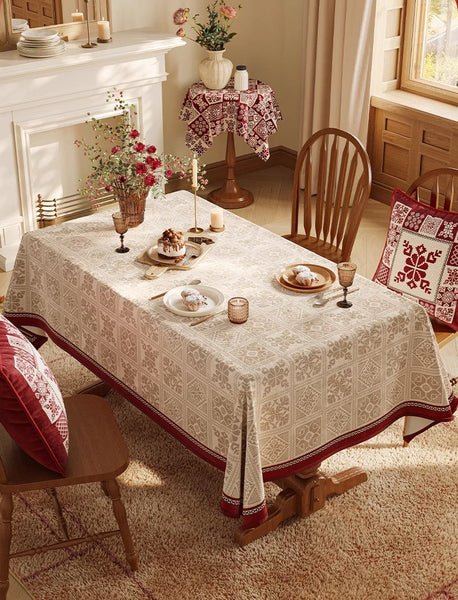 Large Table Cover for Dining Room Table, Holiday Rectangular Tablecloth for Dining Table, Modern Rectangle Tablecloth for Oval Table-Grace Painting Crafts