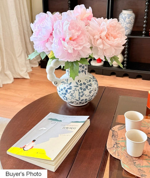 Rustic Porcelain Flower Vases, Ceramic Bud Vases, Unique Handmade Ceramic Vases, Small Flower Vases on Table-Grace Painting Crafts