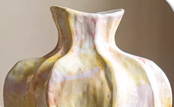 Centerpiece Ceramic Bouquet Vases, Handmade Modern Flower Vase, Large Contemporary Vases on Dining Table, Porcelain Vases for Modern Home Decor-Grace Painting Crafts