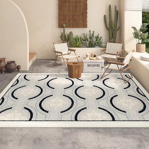 Dining Room Abstract Floor Rugs, Contemporary Area Rugs Next to Bed, Hallway Modern Runner Rugs, Modern Rugs under Coffee Table-Grace Painting Crafts
