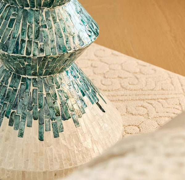 Modern Side Table, Shell Small Sofa Side Table, Contemporary Bedside Table, Bedside Small Side Table, Small End Table, Portable Casual Side Table, Creative Coffee Table, Contemporary Side Table-Grace Painting Crafts