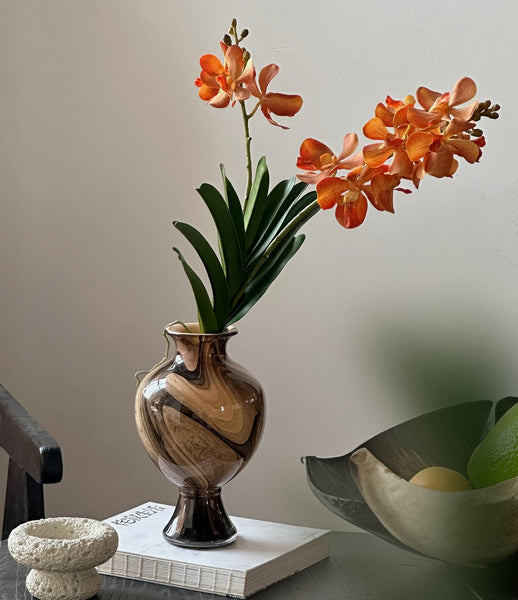 Vintage Glass Flower Vases, Water Holding Flower Vases, Handmade Glass Bud Vases, Flower Vases on Table-Grace Painting Crafts
