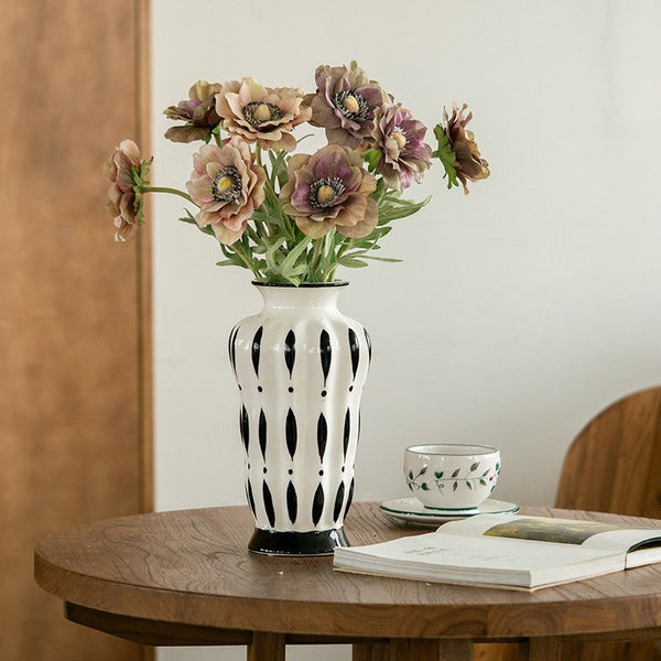 Modern Flower Vases on Table, Porcelain Flower Vases, Water Holding Flower Vases, Handmade Bouquet Ceramic Vases-Grace Painting Crafts