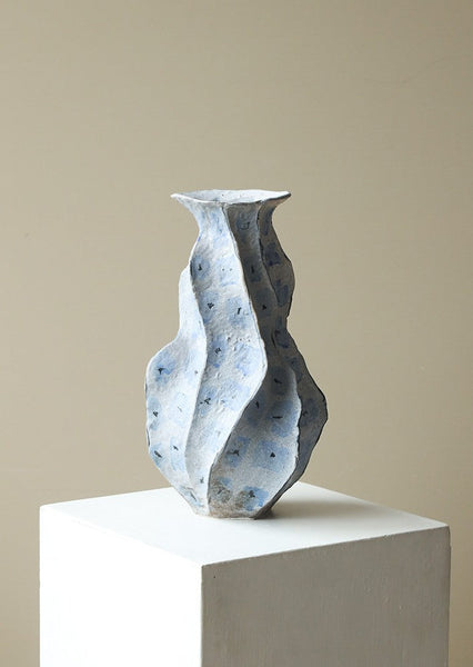 Centerpiece Ceramic Bouquet Vases, Elegant Handmade Modern Flower Vase, Porcelain Vases for Modern Home Decor, Contemporary Vases on Dining Table-Grace Painting Crafts