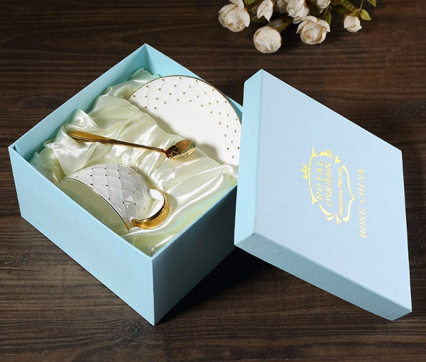 Elegant Ceramic Tea Cups, Unique Tea Cups and Saucers in Gift Box as Birthday Gift, Beautiful British Tea Cups, Creative Bone China Porcelain Tea Cup Set-Grace Painting Crafts