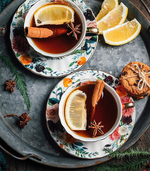 Beautiful British Tea Cups, Creative Bone China Porcelain Tea Cup Set, Elegant Ceramic Coffee Cups, Unique Tea Cups and Saucers in Gift Box-Grace Painting Crafts
