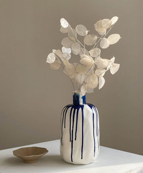 Modern Ceramic Flower Vases, Handmade Water Holding Flower Vases, Porcelain Bud Vases, Small Flower Vases on Table-Grace Painting Crafts