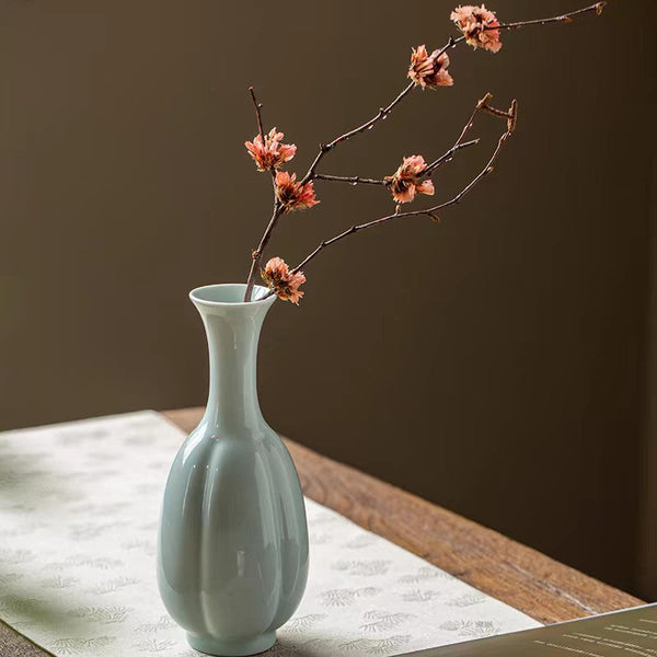 Small Flower Vases on Table, Rustic Porcelain Flower Vases, Ceramic Bud Vases, Handmade Water Holding Flower Vase-Grace Painting Crafts