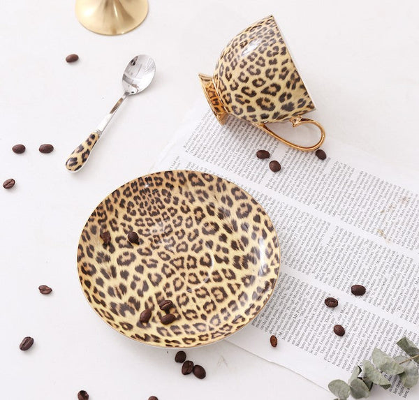 Unique Ceramic Coffee Cup and Saucer, Creative Ceramic Coffee Cups, Beautiful British Tea Cups, Creative Porcelain Tea Cup Set-Grace Painting Crafts