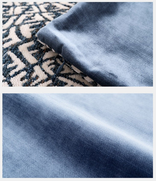 Modern Pillows for Couch, Blue Decorative Throw Pillows for Living Room, Decorative Pillow Covers, Large Modern Sofa Cushion-Grace Painting Crafts