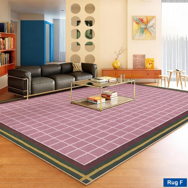 Colorful Modern Rugs for Living Room, Dining Room Geometric Modern Rugs, Mid Century Modern Rugs, Contemporary Modern Rugs under Coffee Table-Grace Painting Crafts