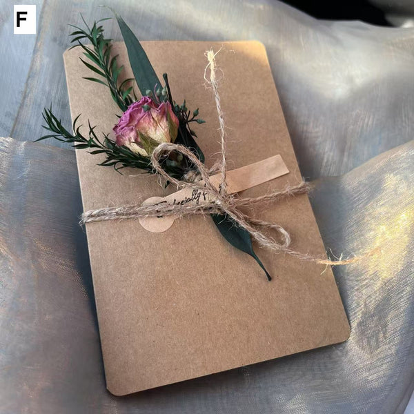 Wedding Greeting Card, Unique Anniversary Greeting Card, Creative Birthday Greeting Card, Beautiful Valentine's Day Greeting Card, Original Handmade Dried Flower Greeting Cards-Grace Painting Crafts