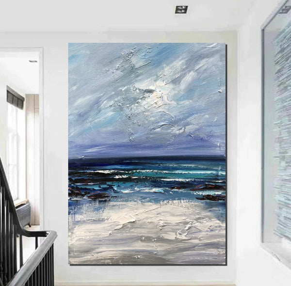 Extra Large Abstract Paintings on Canvas, Abstract Landscape Paintings for Bedroom, Hand Painted Abstract Painting, Bedroom Wall Art Ideas-Grace Painting Crafts