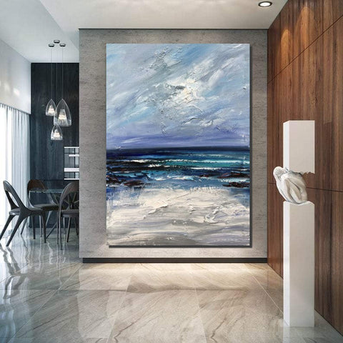 Extra Large Abstract Paintings on Canvas, Abstract Landscape Paintings for Bedroom, Hand Painted Abstract Painting, Bedroom Wall Art Ideas-Grace Painting Crafts
