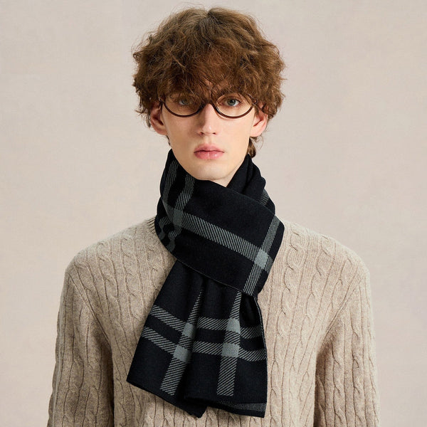Men's Winter Scarves, Business Casual Scarf for Men, Long Wool Man Scarf, Formal Men Scarf Styles, Fashion Men Scarf, Unique Gifts for Men, Men's Wool Scarf Winter-Grace Painting Crafts