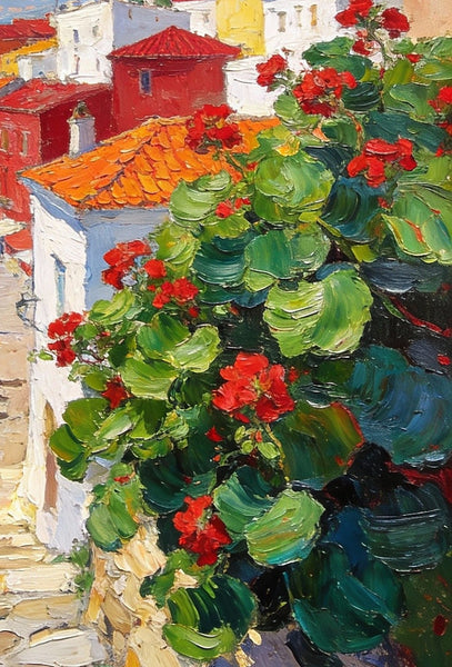 Impasto Paintings, The Shores of the Mediterranean, Small Landscape Paintings, Original Small Paintings on Canvas, Palette Knife Paintings, Small Paintings on Canvas, Hand Painted Canvas Art-Grace Painting Crafts