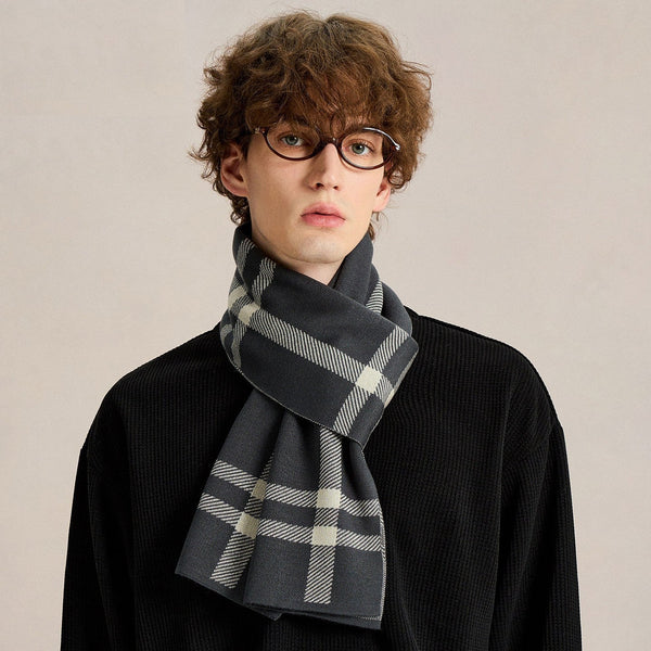 Business Casual Scarf for Men, Long Wool Man Scarf, Formal Men Scarf Styles, Men's Winter Scarves, Fashion Men Scarf, Unique Gifts for Men, Men's Wool Scarf Winter-Grace Painting Crafts