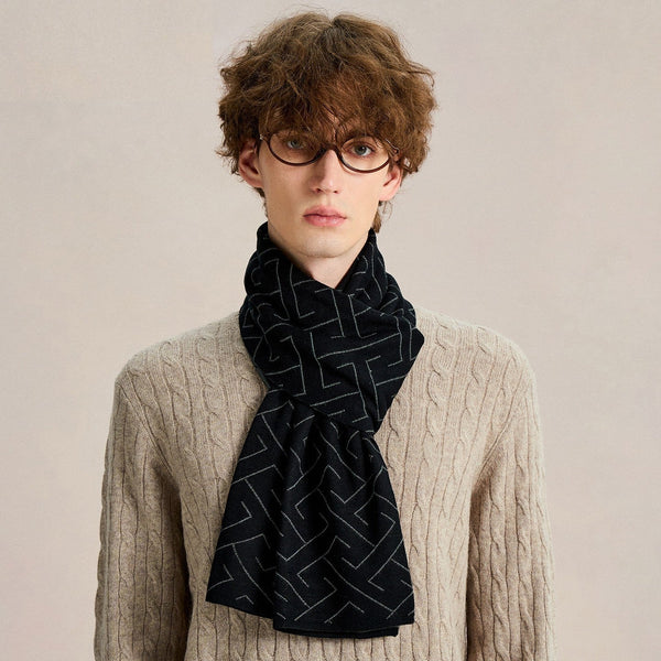 Unique Gifts for Men, Business Casual Scarf for Men, Long Wool Man Scarf, Men's Wool Scarf Winter, Formal Men Scarf Styles, Men's Winter Scarves, Fashion Men Scarf-Grace Painting Crafts